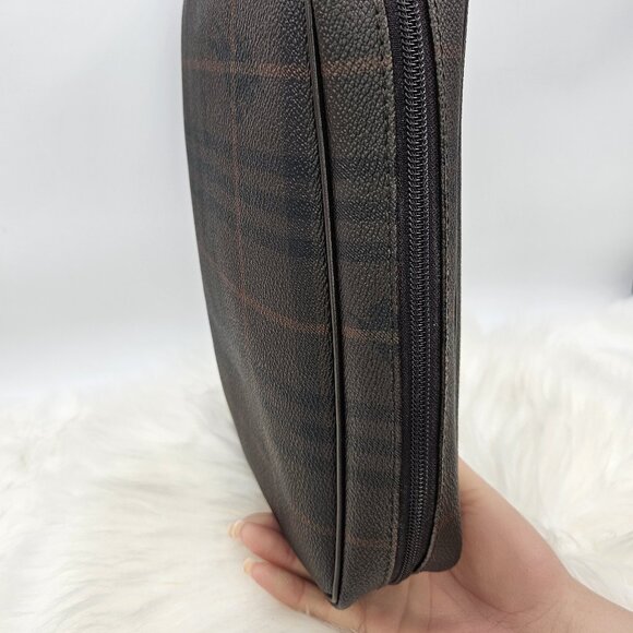 Burberry  Dark Brown Haymarket Check Clutch - Picture 10 of 17